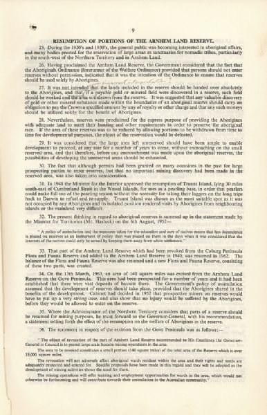 Page 6 of 10  Report of the House of Representatives Select Committee on Grievances of Yirrkala Aborigines, Arnhem Land Reserve, 1963