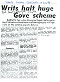  'Writs halt huge Gove scheme'