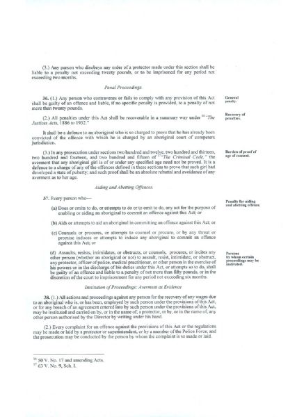 Page 20 of 21  Queensland, The Aboriginals Preservation and Protection Acts, 1939 to 1946, and Regulations with an Index (compiled to 31 August 1955).   An Act to consolidate and amend the law relating to the preservation and protection of Aboriginals, and for other purposes. Assented to 12 October 1939.