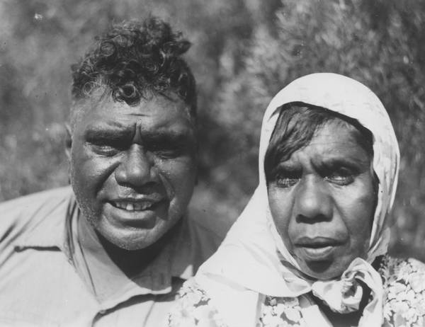 Albert Namatjira and his wife Rubina, 1946