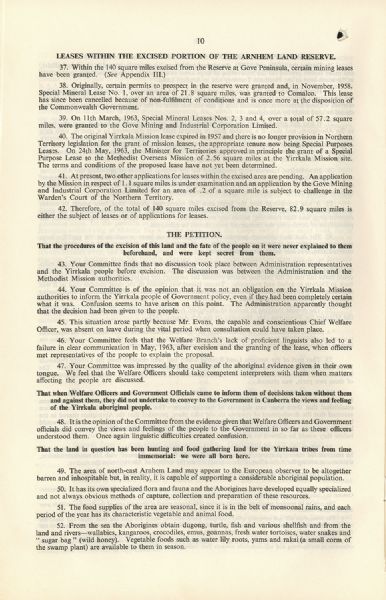 Page 7 of 10  Report of the House of Representatives Select Committee on Grievances of Yirrkala Aborigines, Arnhem Land Reserve, 1963
