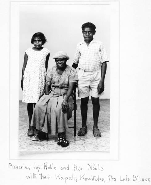 Beverley Joy Noble and Ron Noble with their Kapali, Kowituku, Mrs Lulu Bilson.