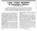 Page 1 of 2 In this article, anthropologist Dr Diane Barwick opposed the plan to move residents and sell Lake Tyers.