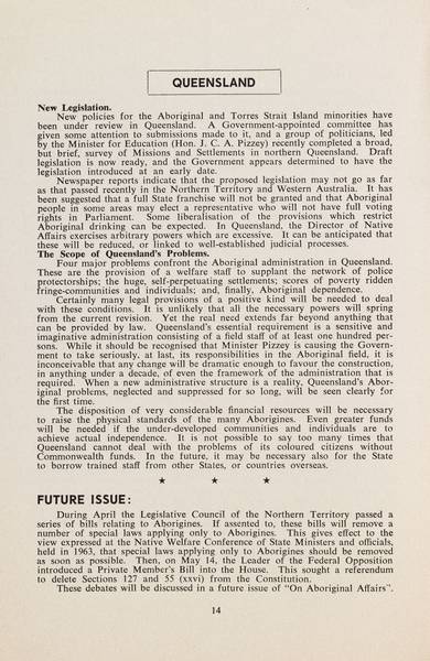 Page 14 of 16  This issue contained a range of articles on land rights issues, both in Australia and overseas.