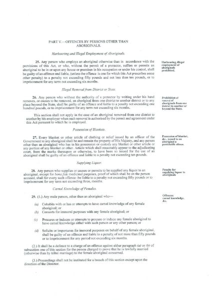 Page 17 of 21  Queensland, The Aboriginals Preservation and Protection Acts, 1939 to 1946, and Regulations with an Index (compiled to 31 August 1955).   An Act to consolidate and amend the law relating to the preservation and protection of Aboriginals, and for other purposes. Assented to 12 October 1939.
