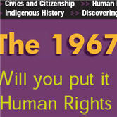 Colour detail of the cover of the unit. Includes the words: Civics and Citizenship, Indigenous History, The 19... and Will you...