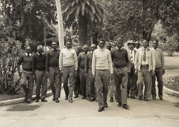 These men came to Perth as witnesses in an action against Middleton, the Commissioner of Native Welfare, in 1958.