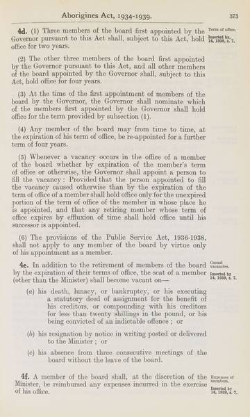 Page 3 of 21  Aborigines Act, 1934-1939, being Aborigines Act, 1934, No. 2154 of 1934 (assented to 18 October 1934) as amended by Aborigines Act Amendment Act, 1939, No. 14 of 1939 (assented to 22 November 1939).  An Act to consolidate certain Acts relating to the protection and control of the aboriginal and half-caste inhabitants of South Australia.