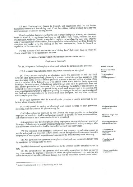 Page 10 of 21  Queensland, The Aboriginals Preservation and Protection Acts, 1939 to 1946, and Regulations with an Index (compiled to 31 August 1955).   An Act to consolidate and amend the law relating to the preservation and protection of Aboriginals, and for other purposes. Assented to 12 October 1939.  